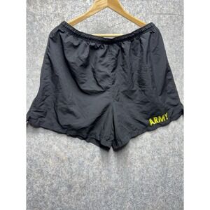 US Military Men's APFU Shorts Army Black‎ and Gold PT Physical Fitness Trunks